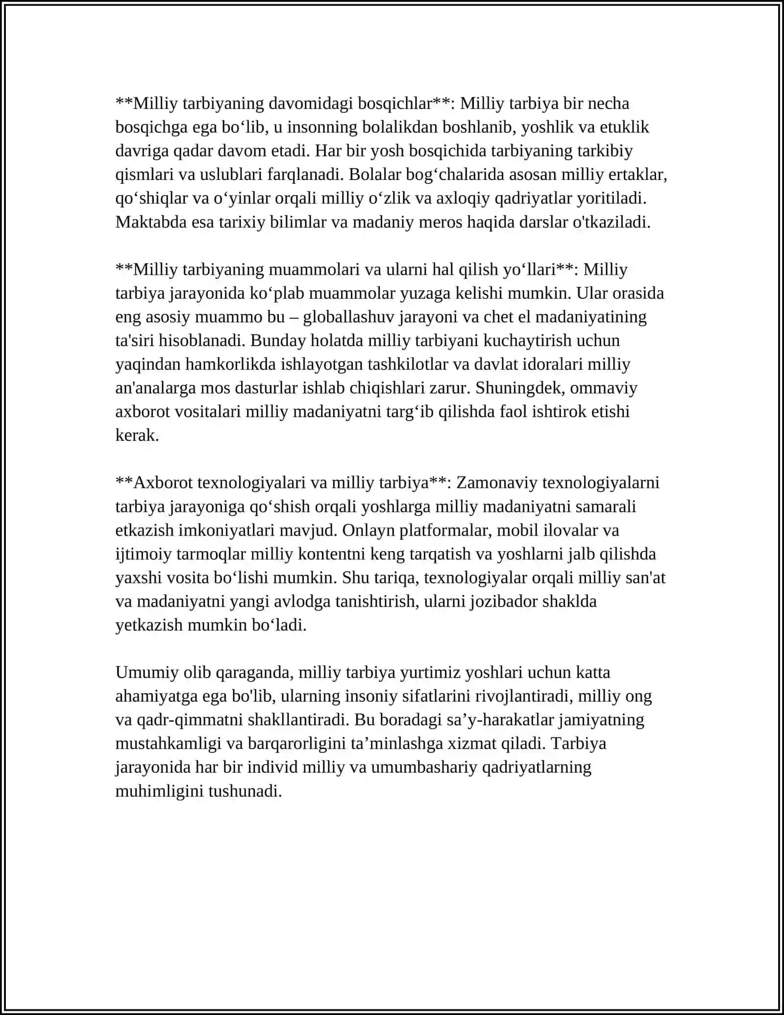 MAKTABGACHA TA'LIM MUASSASALARIDA MILLIY TARBIYANI AMALGA OSHRISH 4