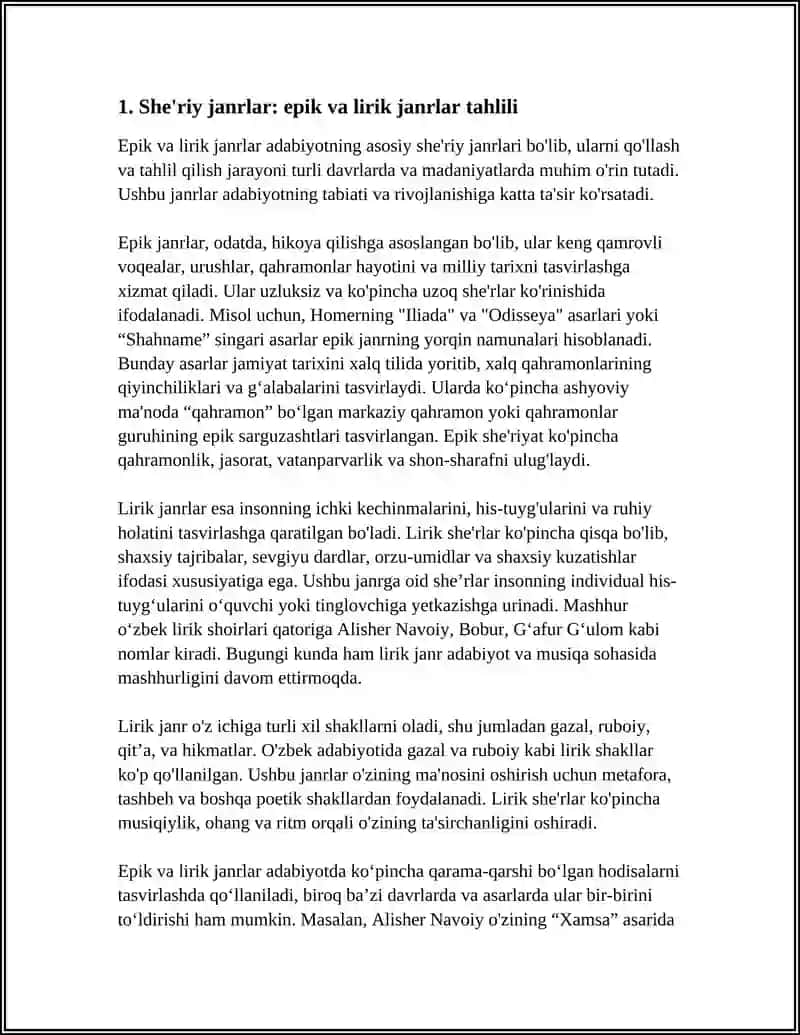 BOSHLANG‘ICH SINF DARSLIGIDAN EPIK HAMDA LIROEPIK ASARLARGA KONSPEK YOZISH 4