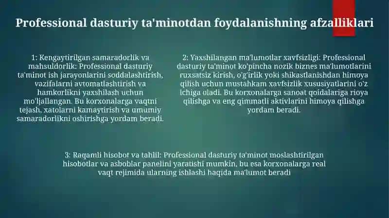 Mutaxassislikka OID Dasturiy Ta'minotlar 4