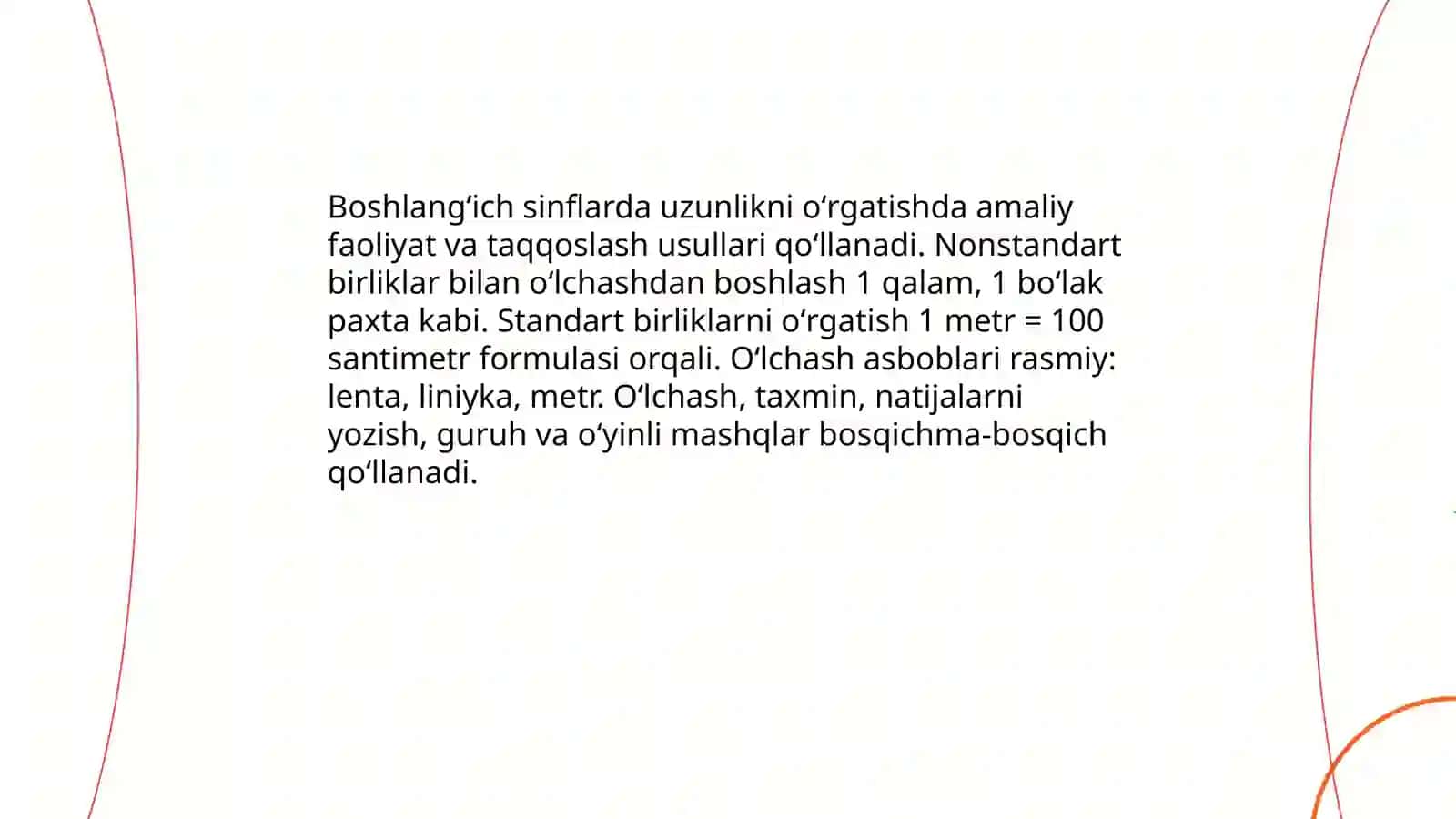 Boshlang'ich sinflarda asosiy miqdorlar va ularni o'lchov birliklarini o'rgatish metodikasi 4