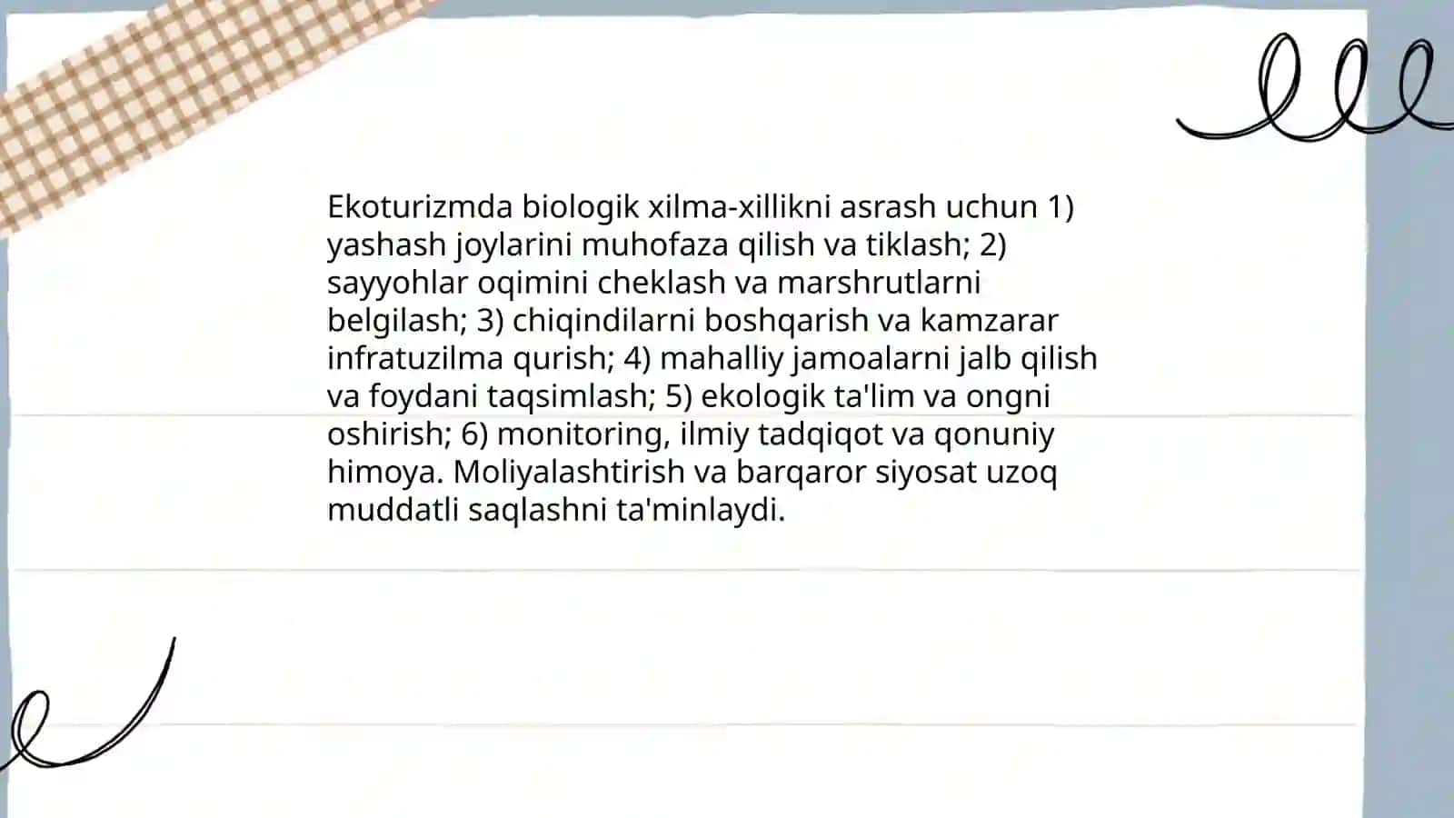 Ekoturizm va barqaror rivojlanish 4