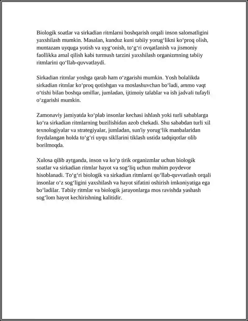 XAYOT VA SOGʻLIQ RITMLARI 4