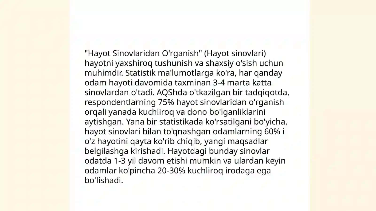 Hayot Sinovlari 4