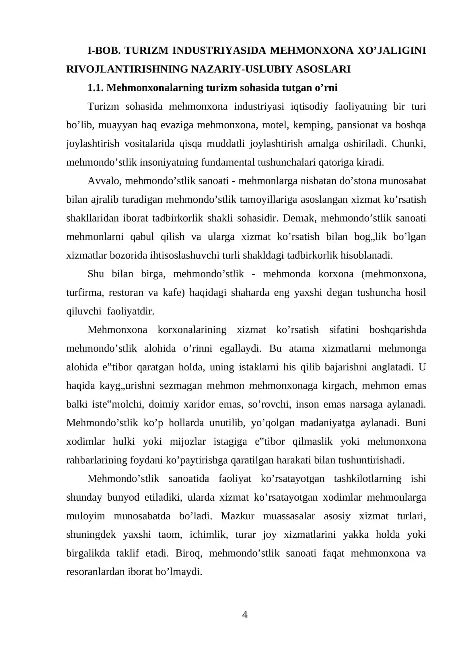 MEHMONXONADA SERVIS VA RAG'BATLANTIRISH XODIMLARNI O'RNI VA AHAMIYATI 4