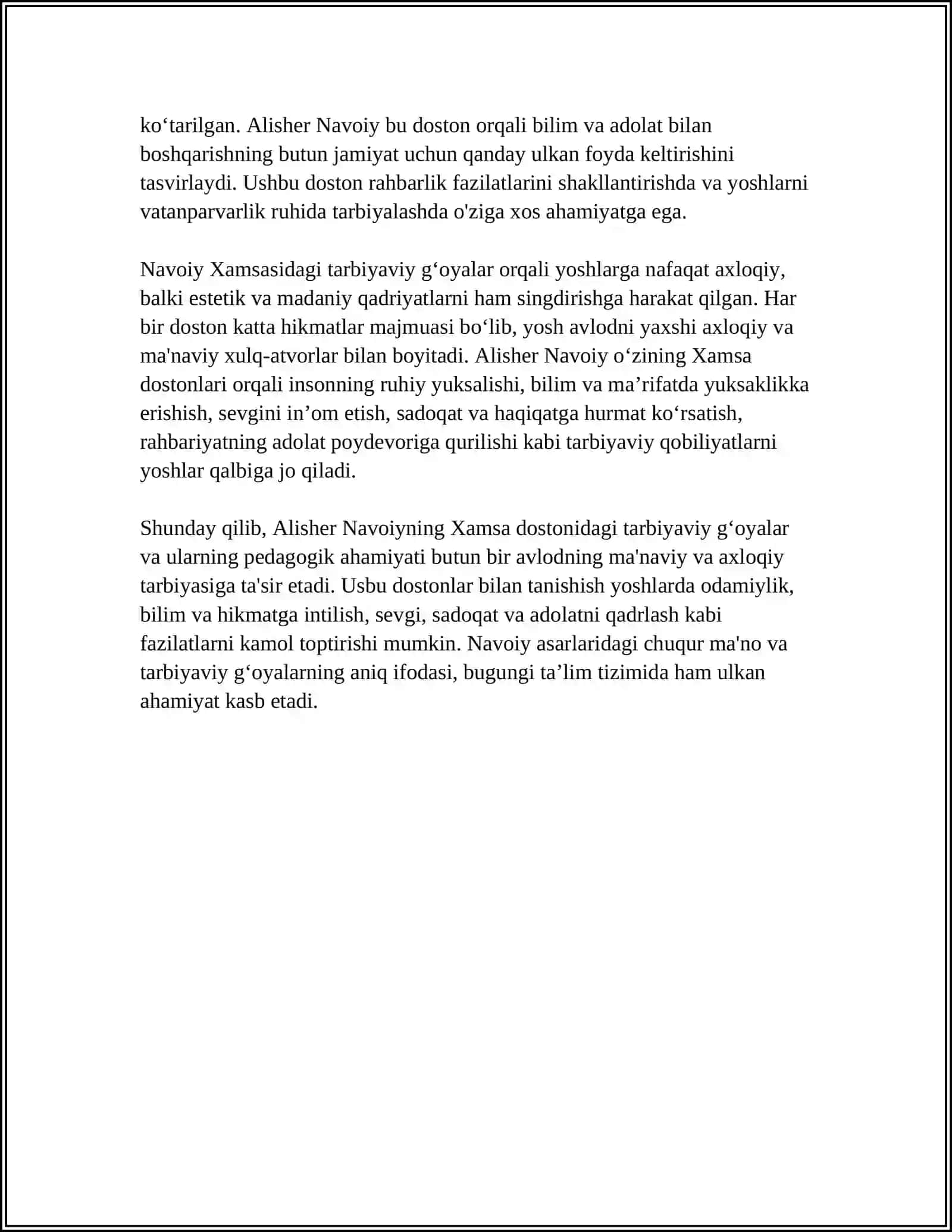 ALISHER NAVOIYNING XAMSA DOSTONI ASARLARINING PEDAGOGIK TAHLILI 4