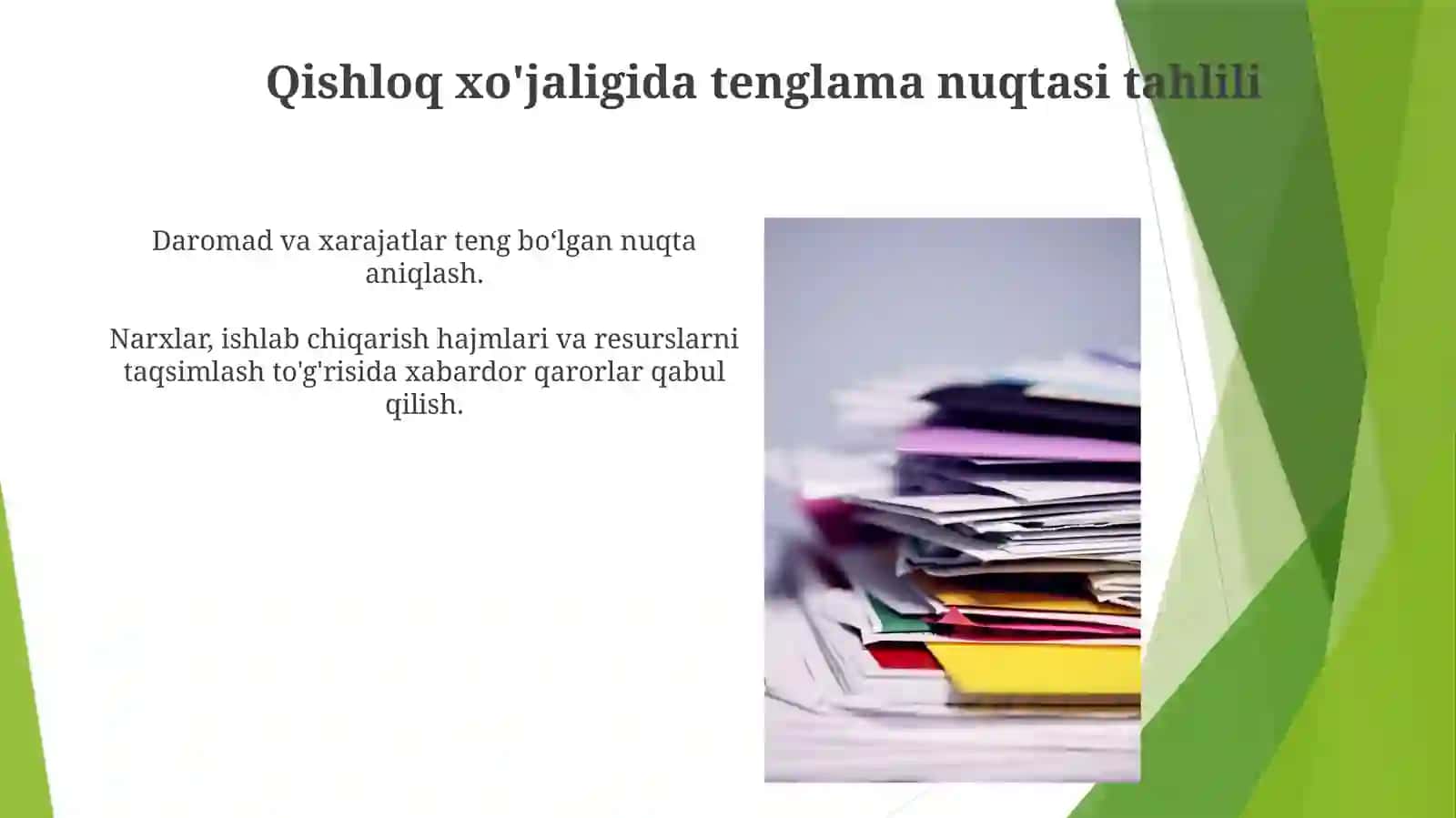 dehqonchilikvachorvachilikmahsulotlariishlabchiqarishharajatlarihisobiMoliyaviyhisobot 4