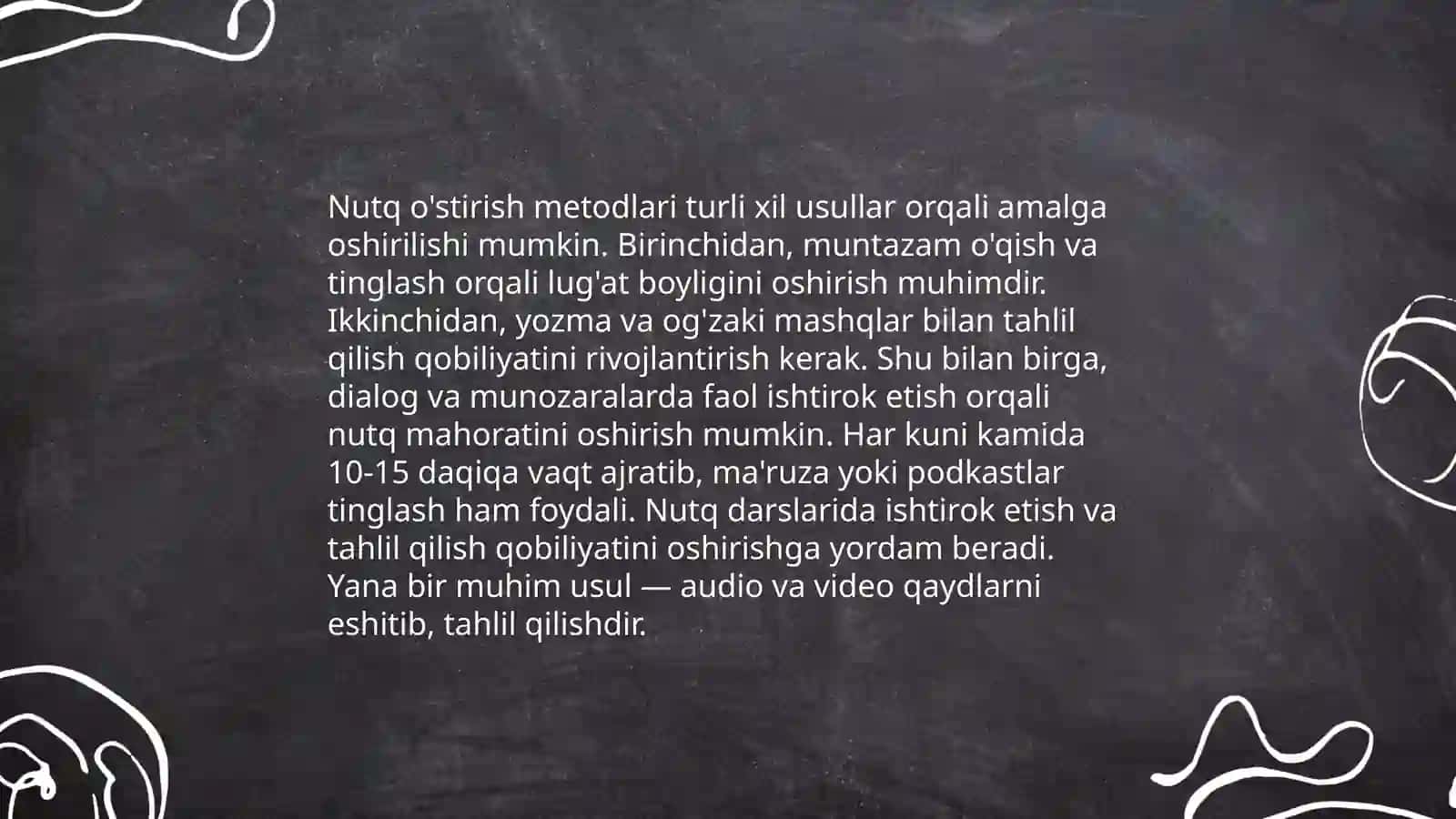 Nutq o'stirish nazariyasida mashg'ulot ishlanmasi 4