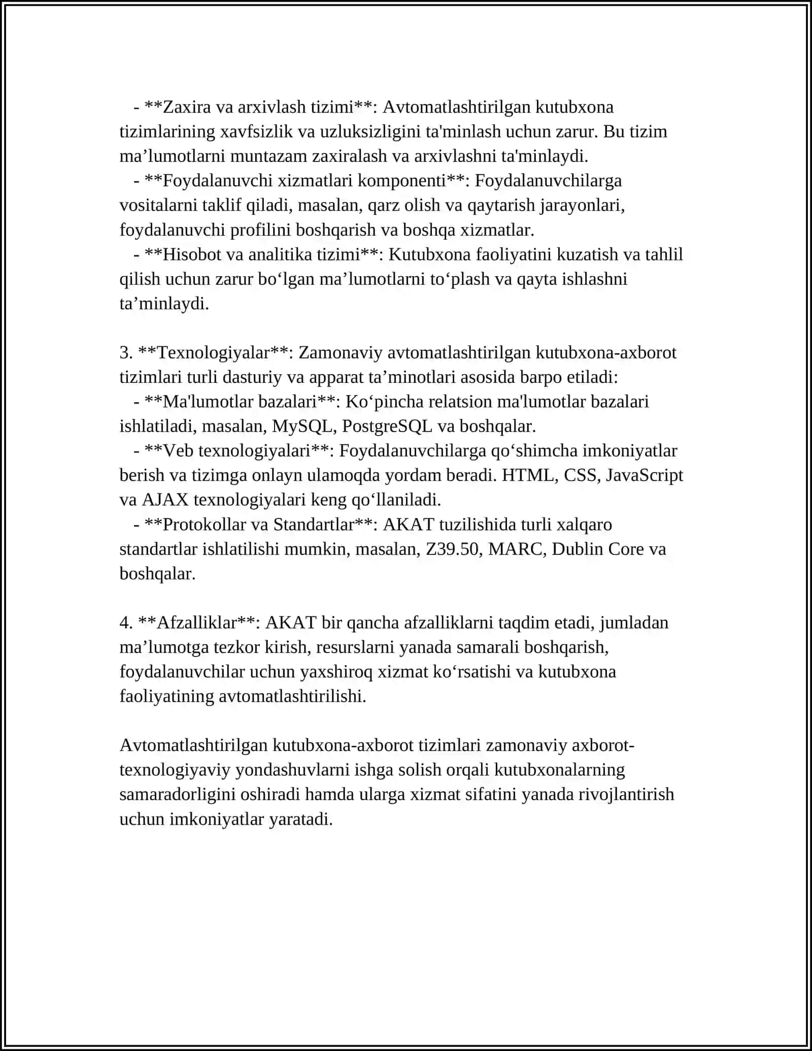 AVTOMATLASHTIRILGAN KUTUBXONA-AXBOROT TIZIMLARI 4