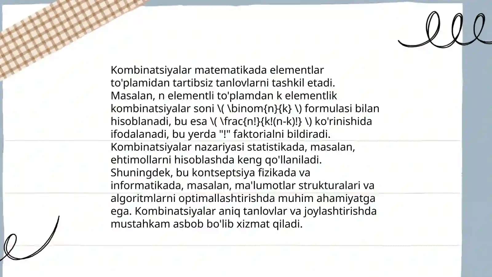 Qiziqarli kombinatorika 4