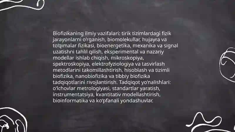 Biofizika fani, uning vazifalari, metrologiya o'lchashlar 4