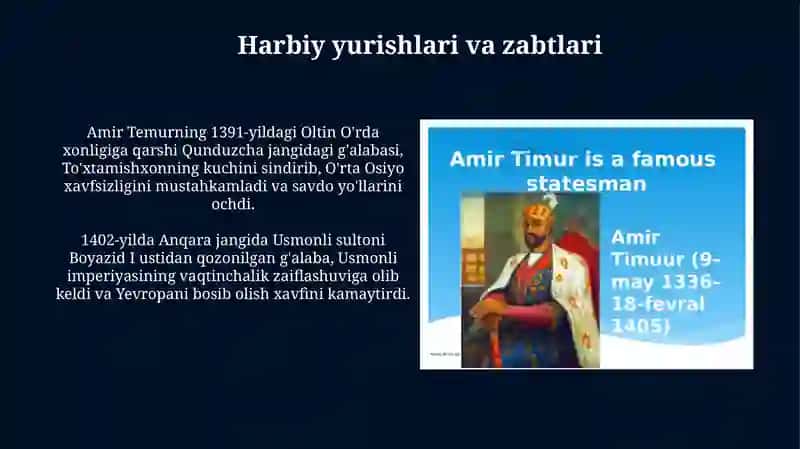 Amir Temur – buyuk davlat arbobi 4