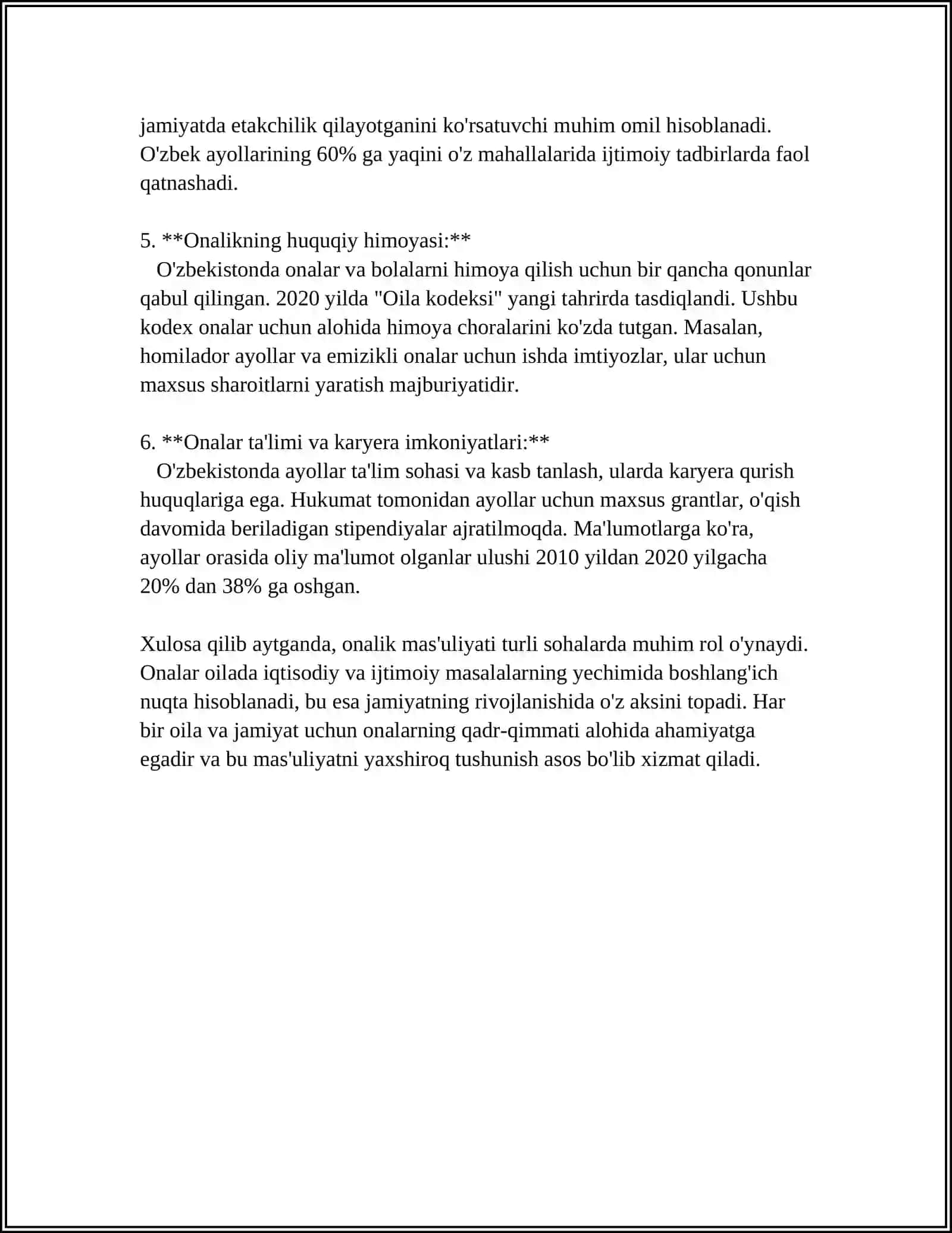 ONA TILIDAN BILIM VA MALAKALARNI TEKSHIRISH DARSLARI 4