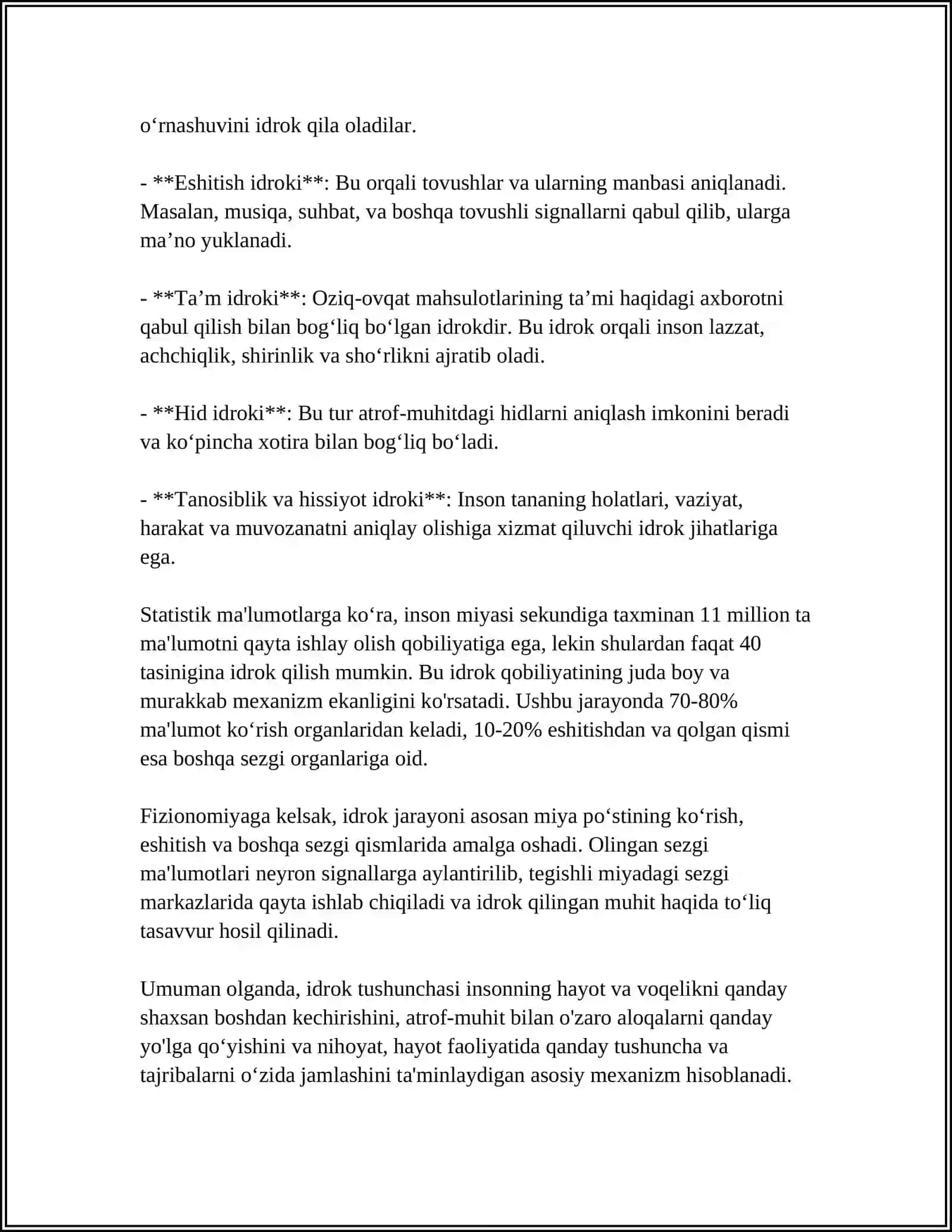 IDROK HAQIDA TUSHUNCHALAR VA UNING XUSUSIYATLARI 4