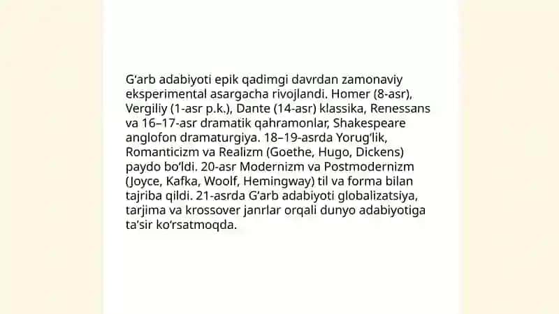 Chet el adabiyoti Eshmurodova Sabrina 4