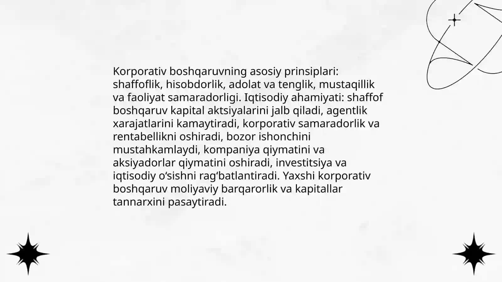 Korporativ boshqaruvning iqtisodiy mohiyati 4