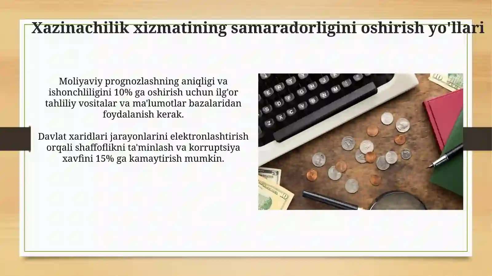 Davlat moliyasini boshqarishda G'aznachilik xizmatini o'rni 4