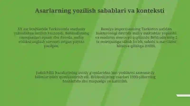 M.Behbudiyning "Yoshlarga murojaat" va "Muhtaram yoshlarga murojaat" 4