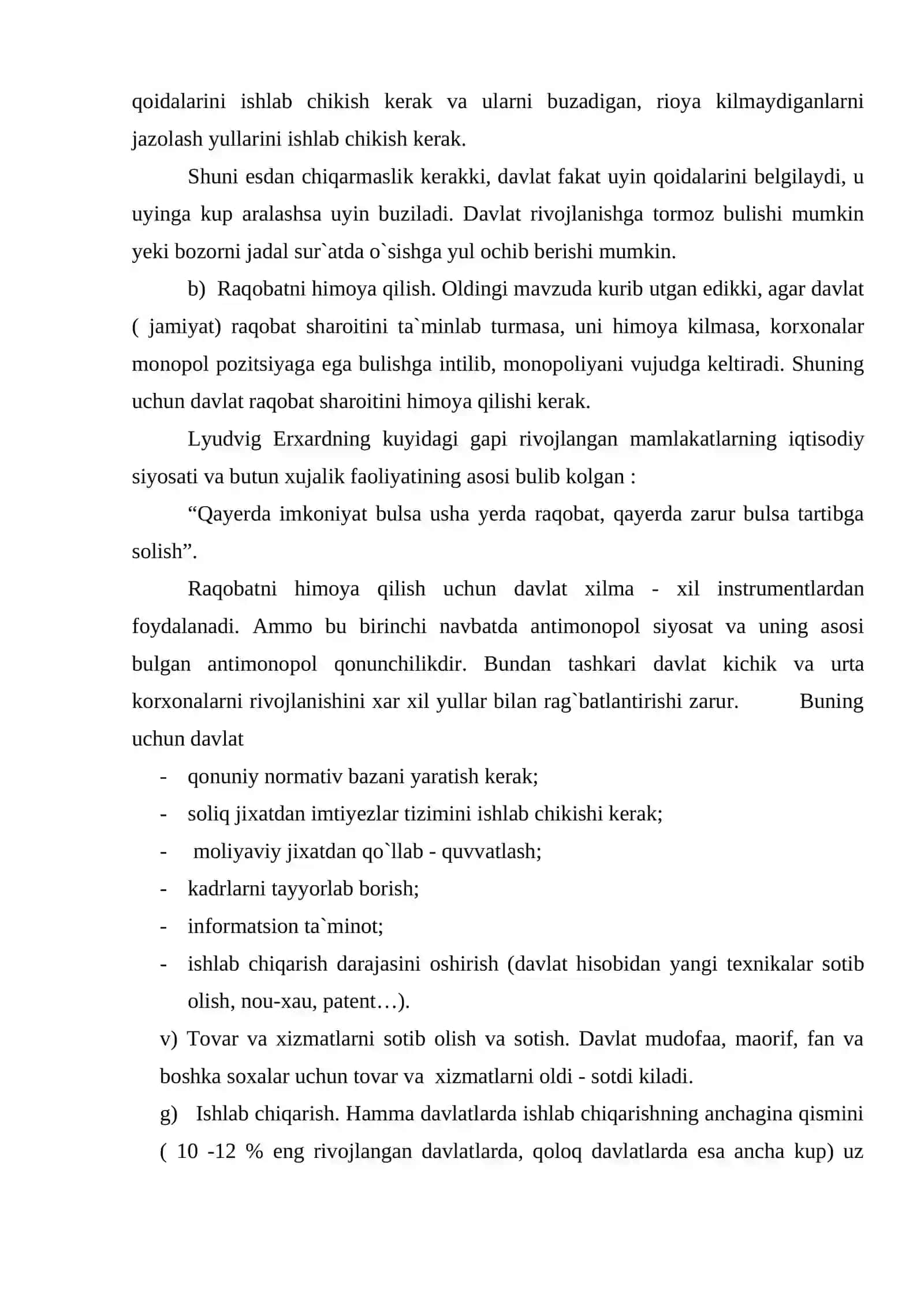 Bozor iqtisodiyotining kamchiliklari va iqtisodiyotga davlatning aralashuvi 4