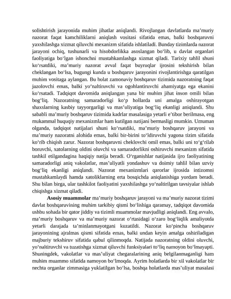Ma’muriy boshqaruv jarayoni va ma’muriy nazorat 4