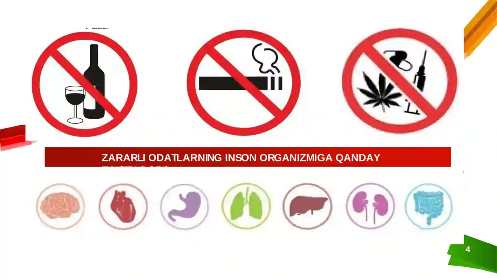ZARARLI ODATLARNING INSON ORGANIZMIGA QANDAY TA'SIRIBOR? 4