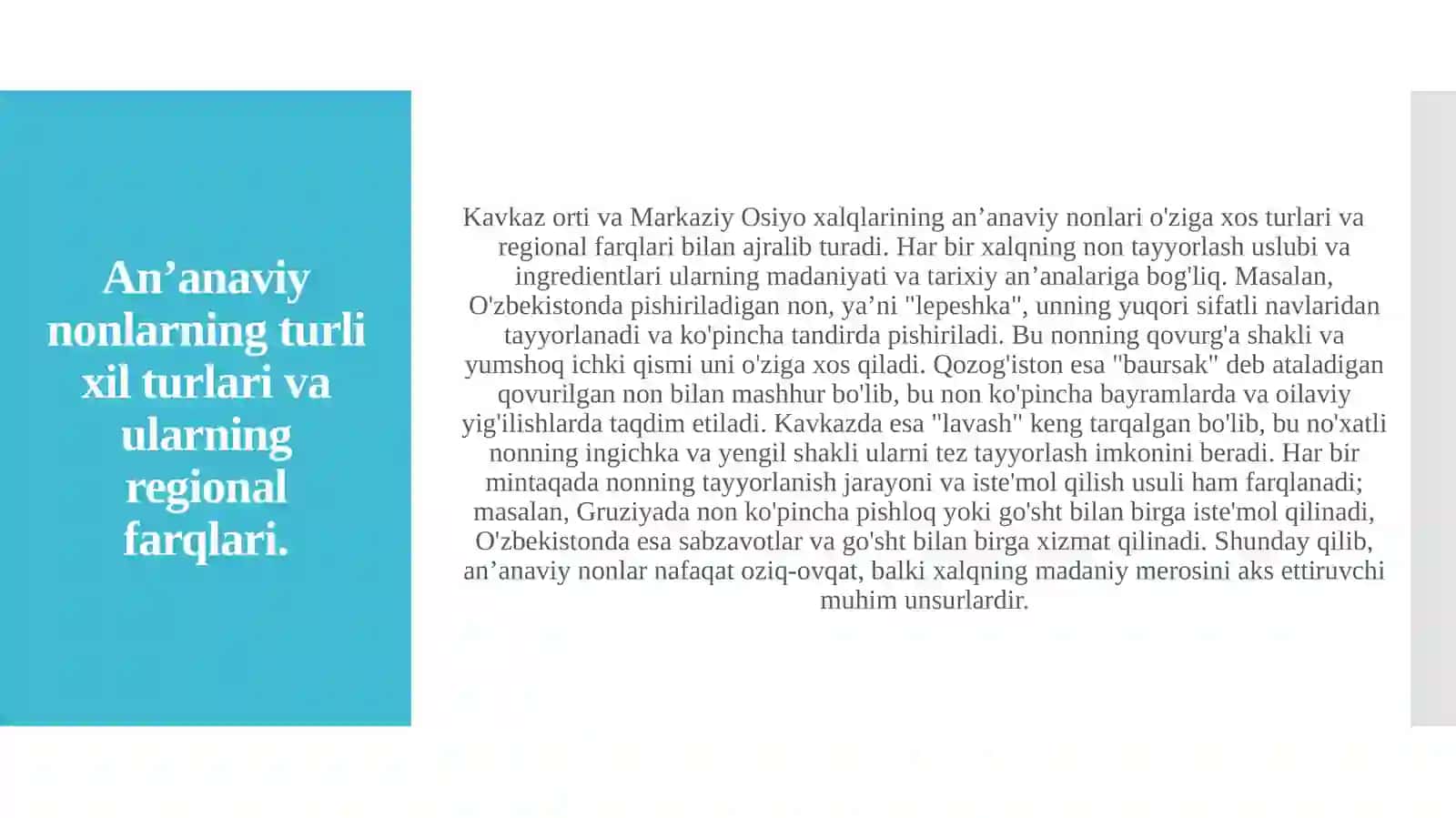Kavkaz orti va Markaziy Osiyo xalqlarining anʼanaviy nonlari 4