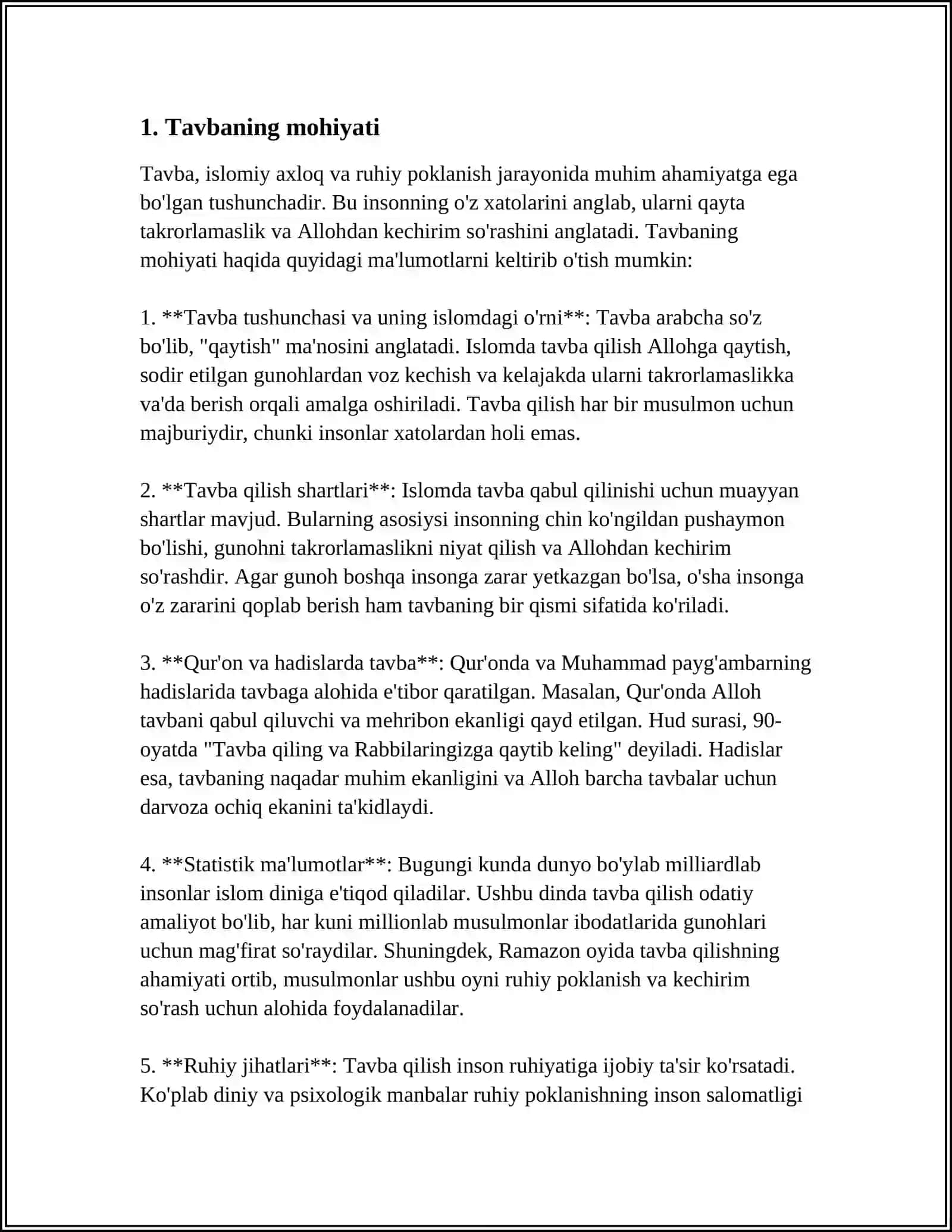 TAVBA TALABLARNI OFATLARNI ANIQLASH VA ESSE TAYYORLASH 4