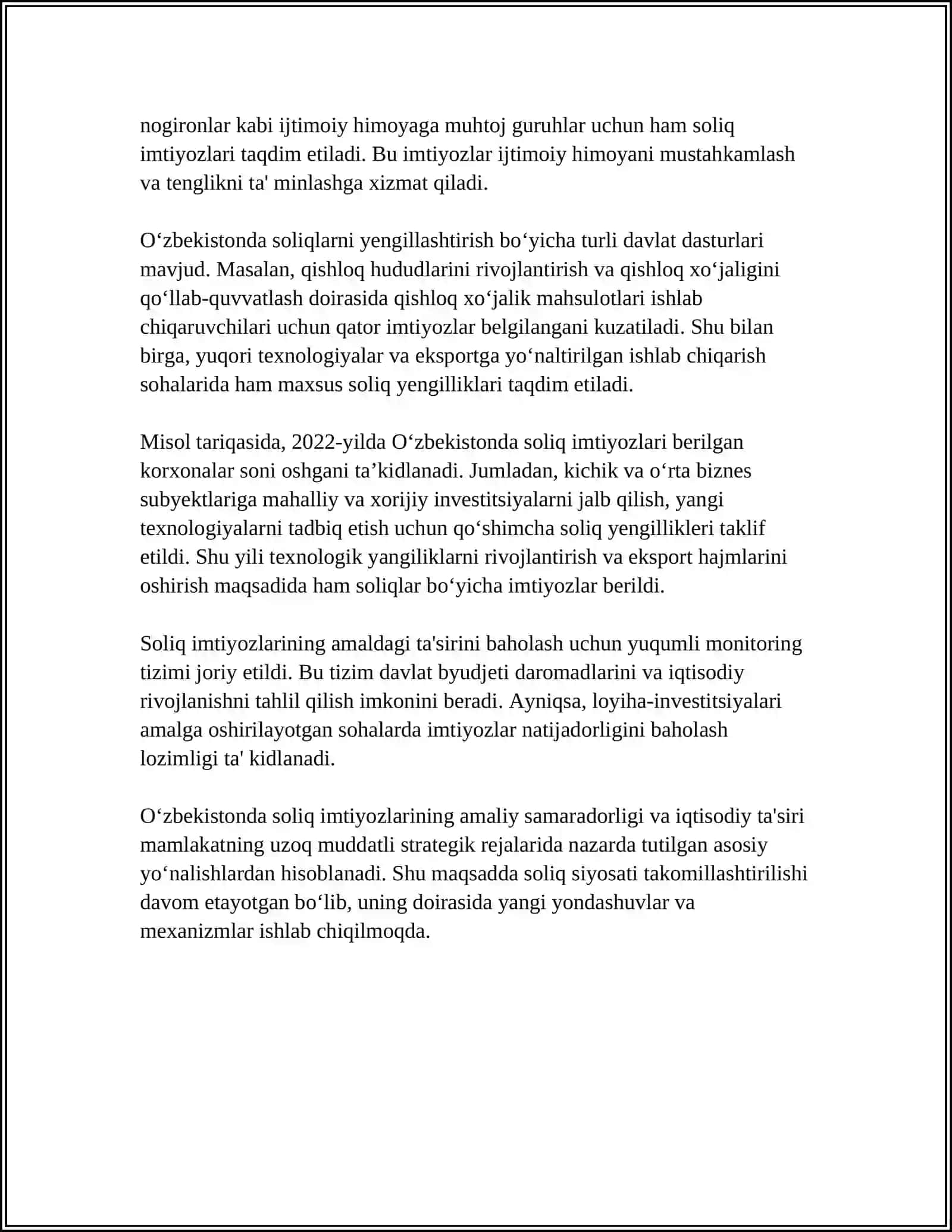 MOL-MULK SOLIG’INI HISOBLASHDA SOLIQ IMTIYOZLARI 4
