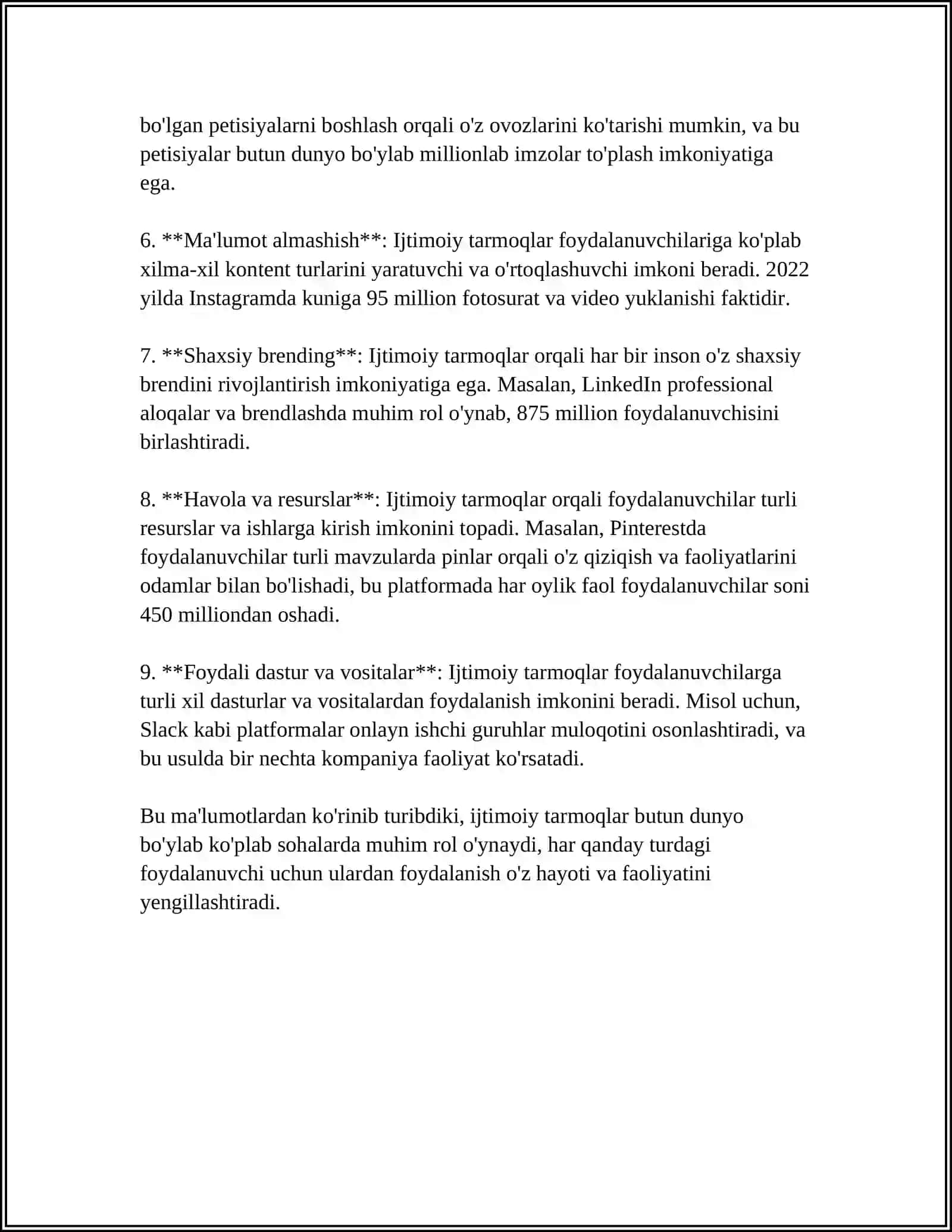 ESSE IJTIMOIY TARMOQLAR: IMKONIYATLAR VA TAHDID 4