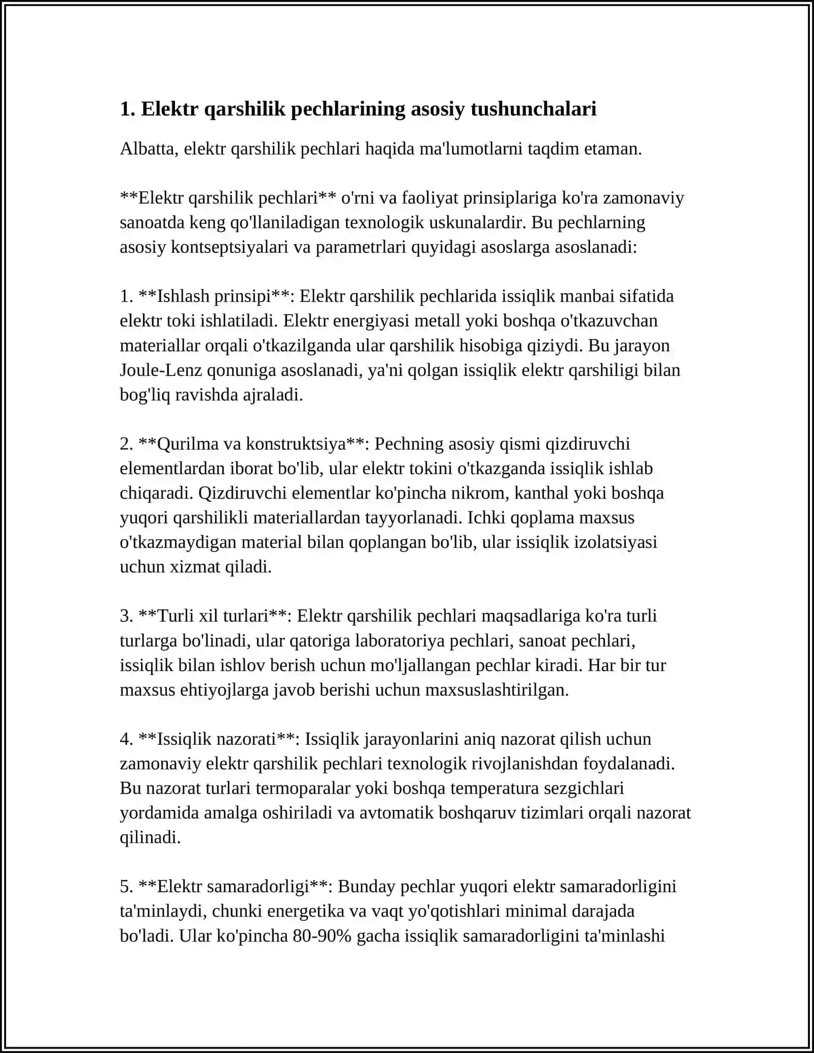 Elektr qarshilik pechlari 4
