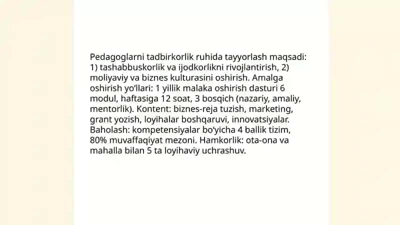 Maktabgacha ta'lim tashkilotlarida tadbirkorlik faoliyatini shakllantirish 4