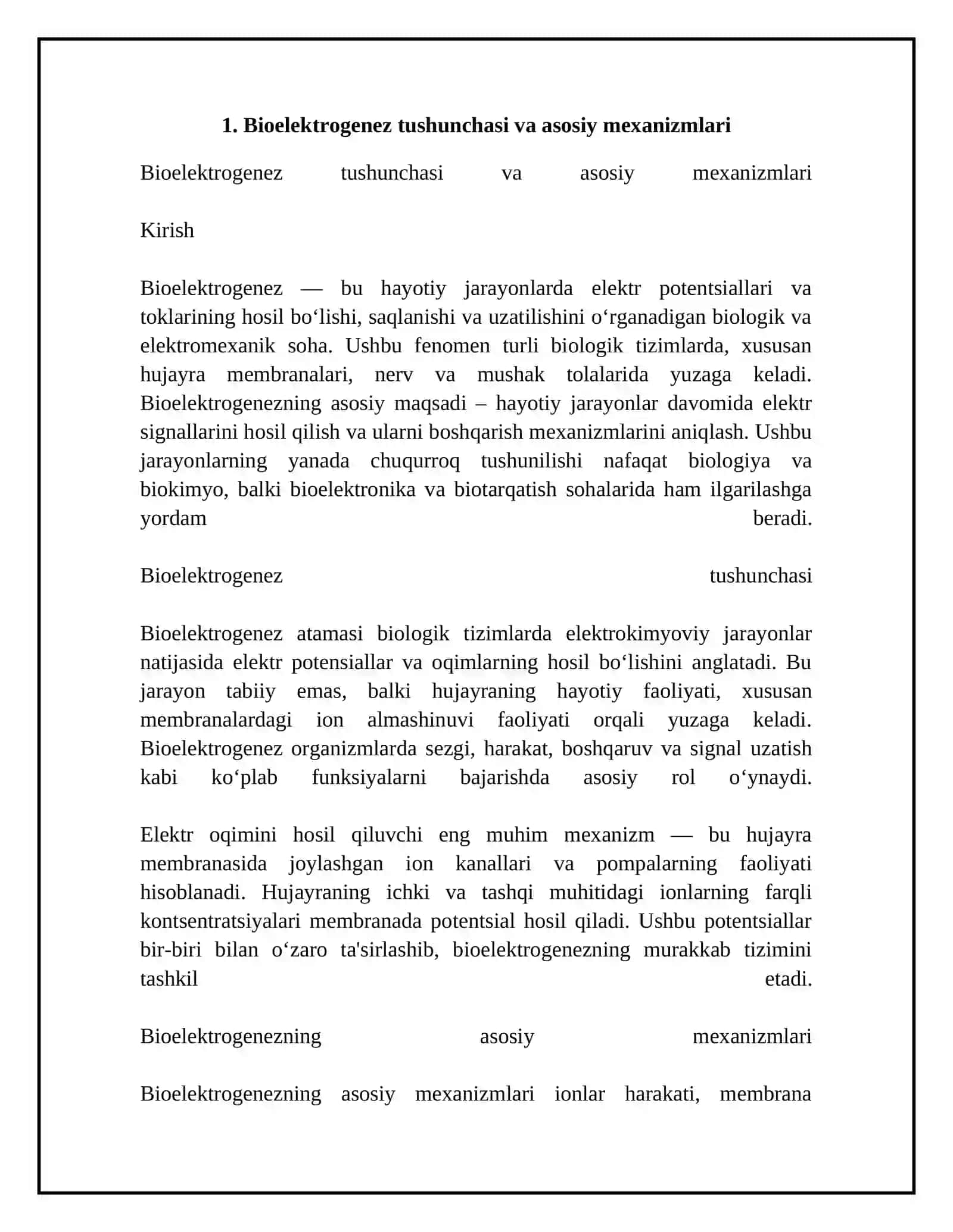 Bioelektrogenez va elektr o'tkazuvchanlik 4