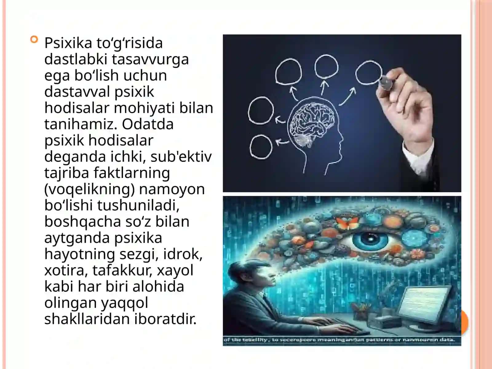 Psixologiya Fanining Predmeti va Rivojlanish Tarixi, Sohalari va Tadqiqot Metodlari 4