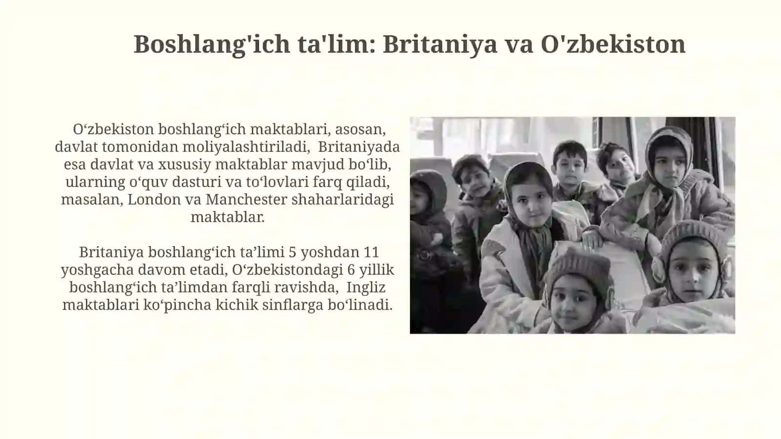 Buyuk Britaniyada ta'lim tizimi va Õzbekistondagi ta'lim shakli bilan farqlari 4