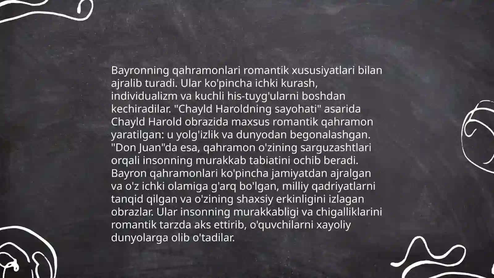 Bayron ijodida romantik obrazlar 4