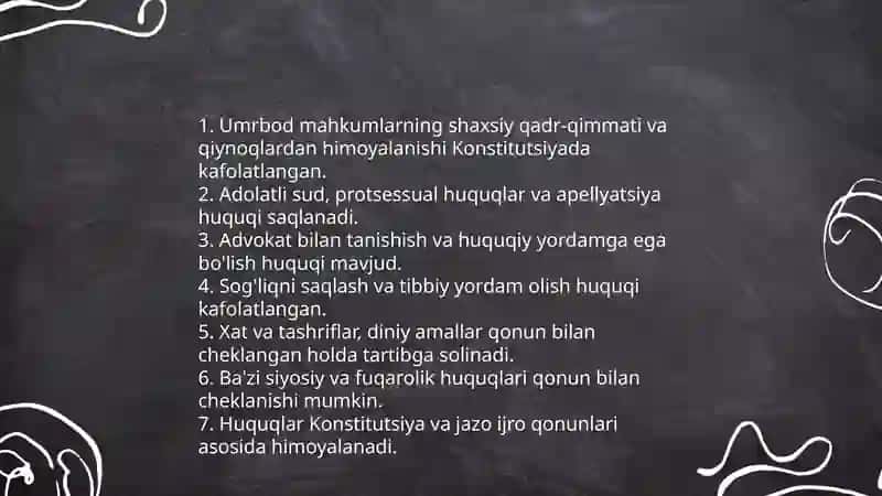 Umrbod ozodlikdan mahrum qilingan mahkumlarning huquqiy holati 4