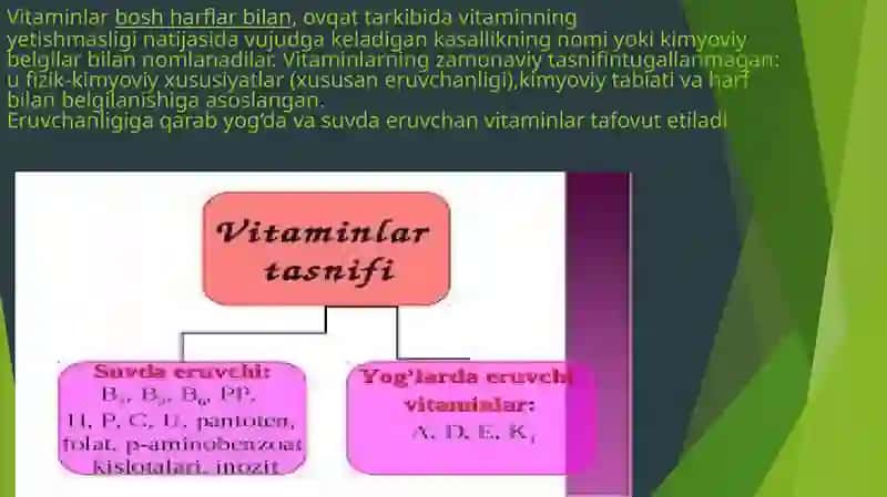 Yog'da eruvchan vitaminlar 4