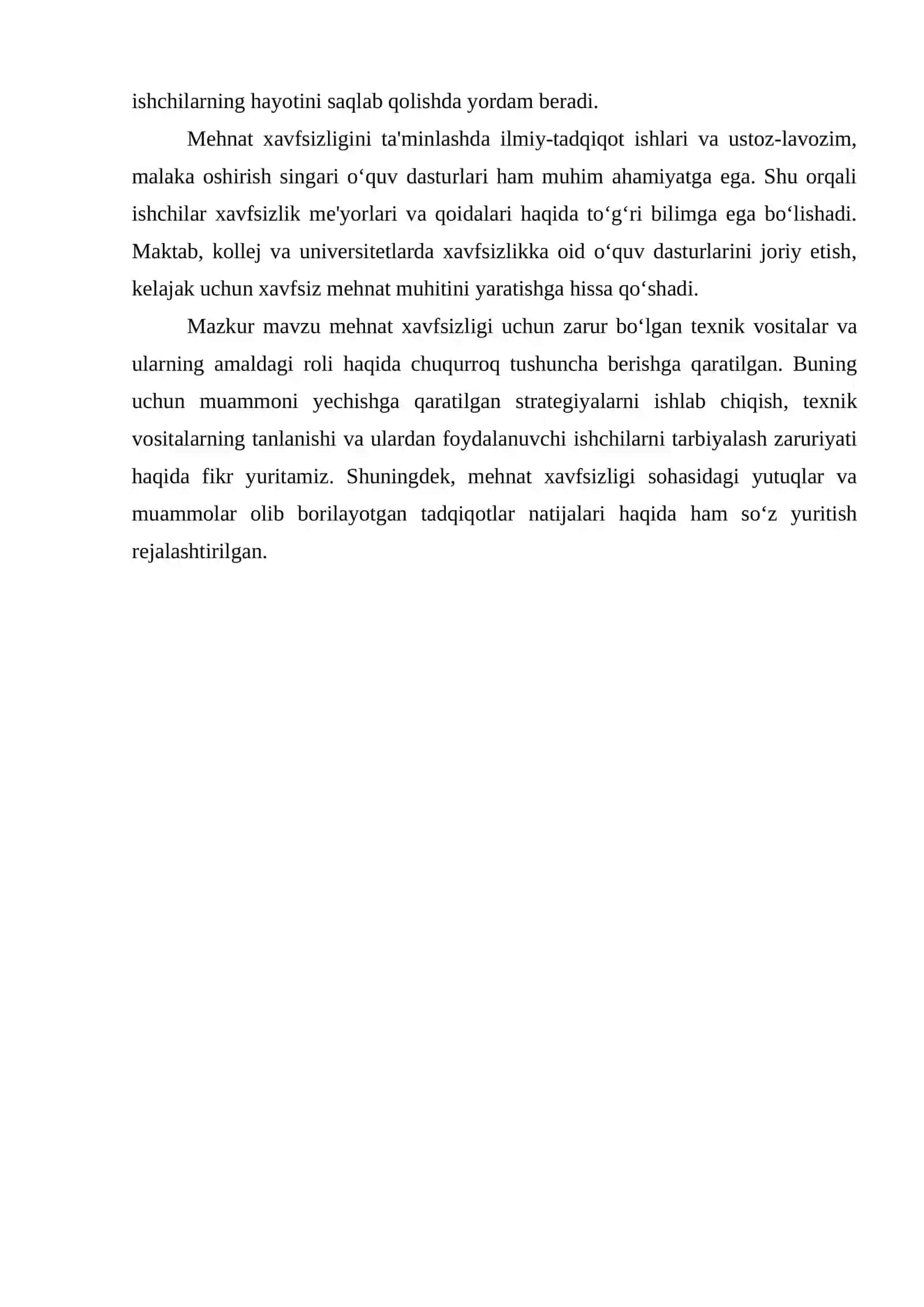 TEXNIKA XAVFSIZLIGI ASOSLARI. MEHNAT XAVFSIZLIGINI TAMINLASHNING TEXNIK VOSITALARI 4