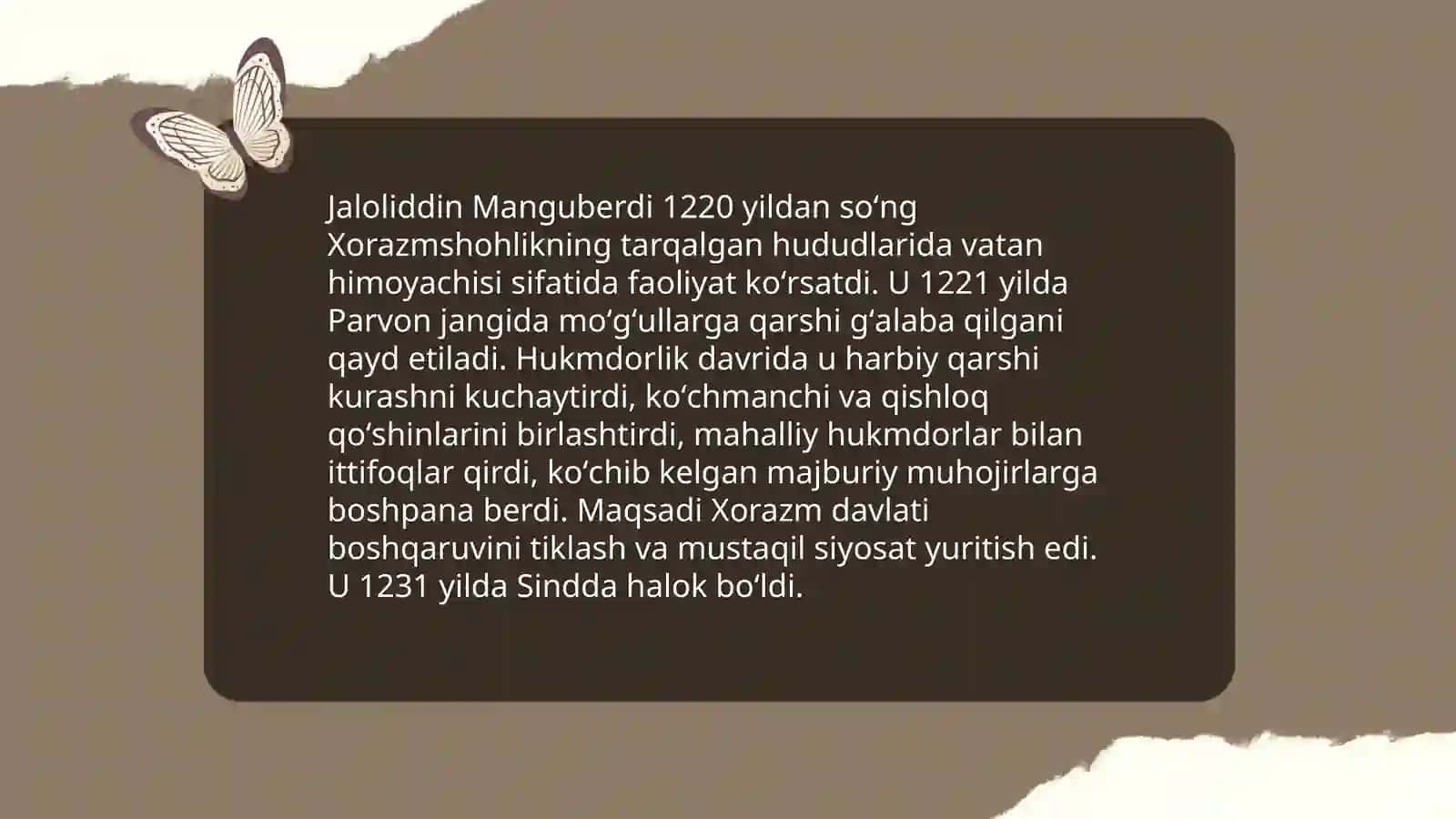 Jaloliddin Manguberdi Vatan himoyachisi 4