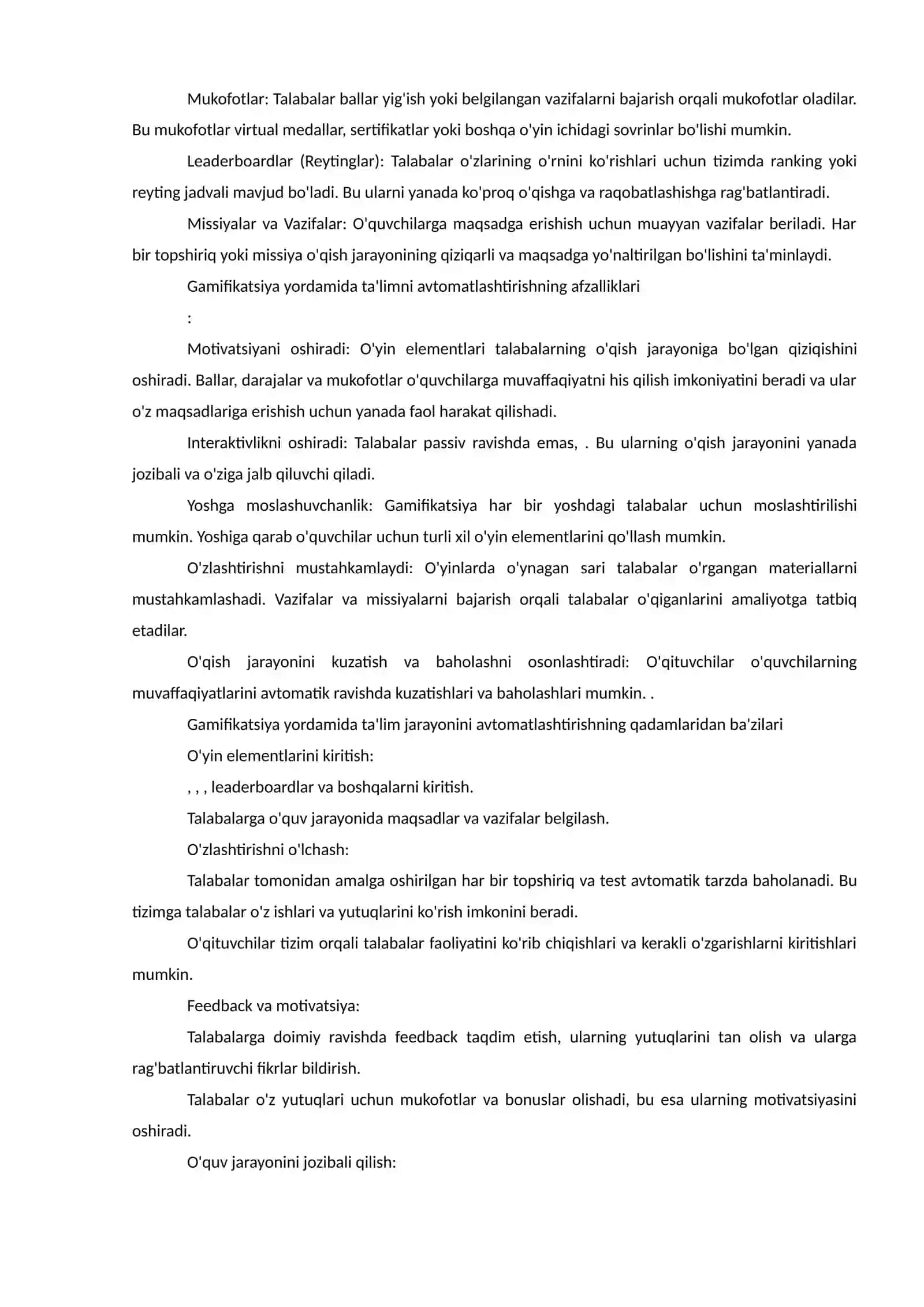 O'qish jarayonlarini avtomatik baholash 4