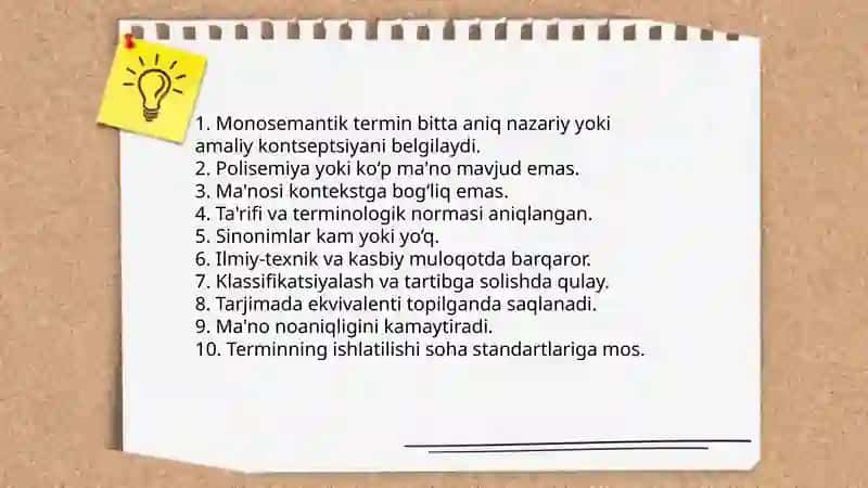Terminlarning Monosemantik Xususiyatlari 4