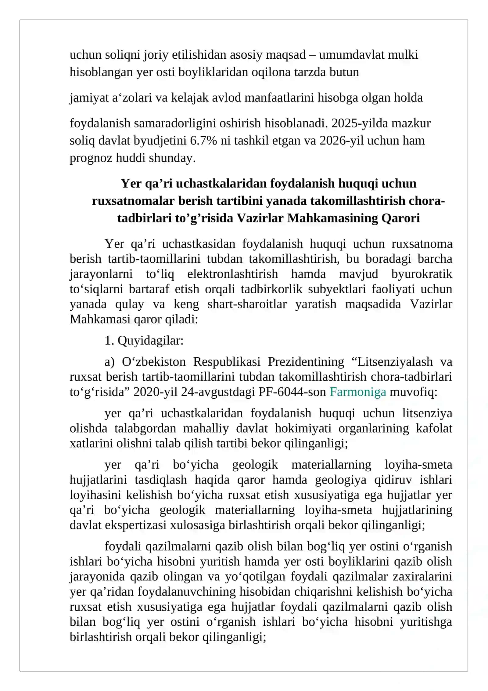 Yer qa’ridan foydalanganlik uchun soliq 4