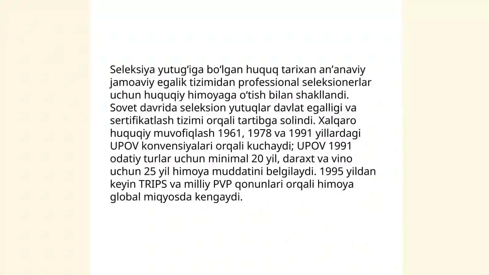 Seleksiya yutugʻiga boʻlgan huquq 4