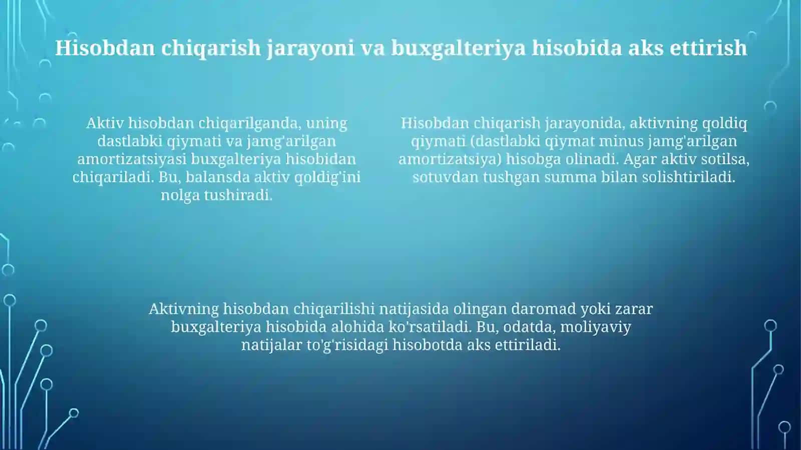 Asosiy vostalarni hisobdan chikarish hisobi 4