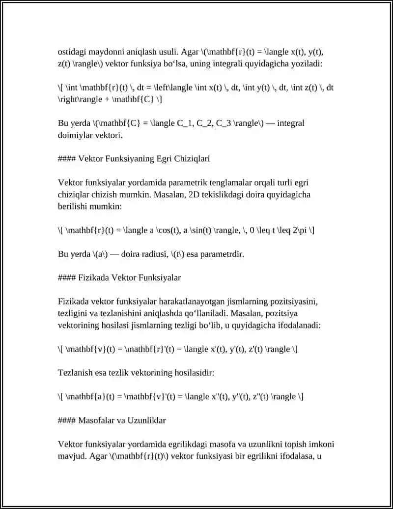 VEKTOR FUNGKSIYANING KOMPYUTER GRAFIKASIDAGI TADBIQLARI 4