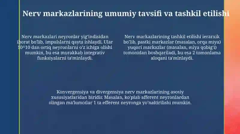 Markaziy nerv sistemasi (MNS) fiziologiyasi 4