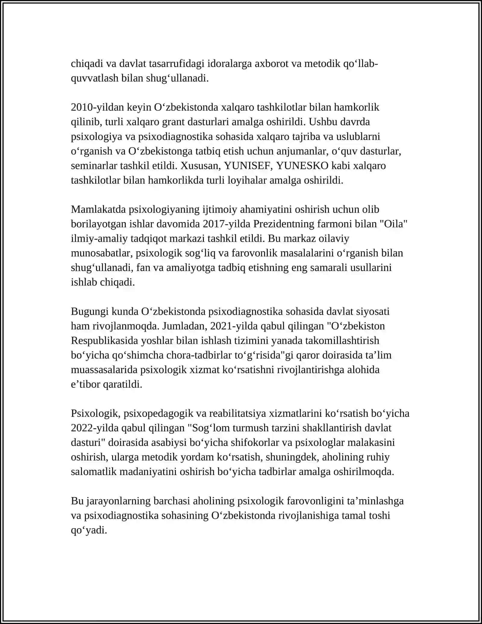 OʻZBEKISTONDA PSIXODIAGNOSTIKANING TARIXI HOJIYEV SHOHIJAHON 4