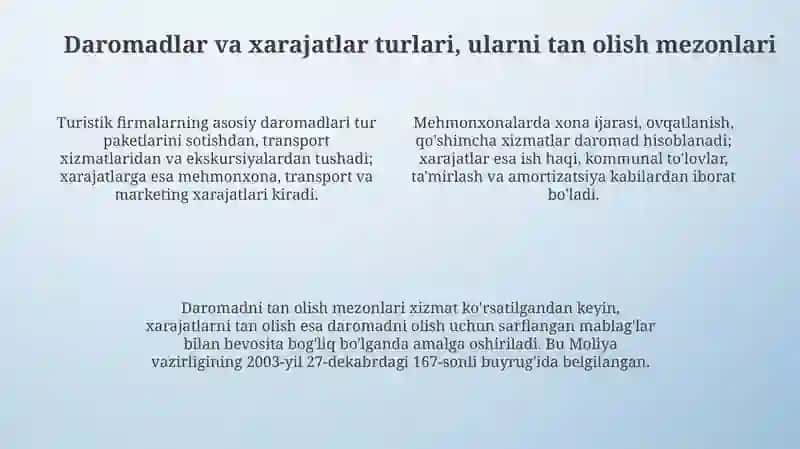 Daromad va xarajatlar hisobi: Asosiy tushunchalar va standartlar 4