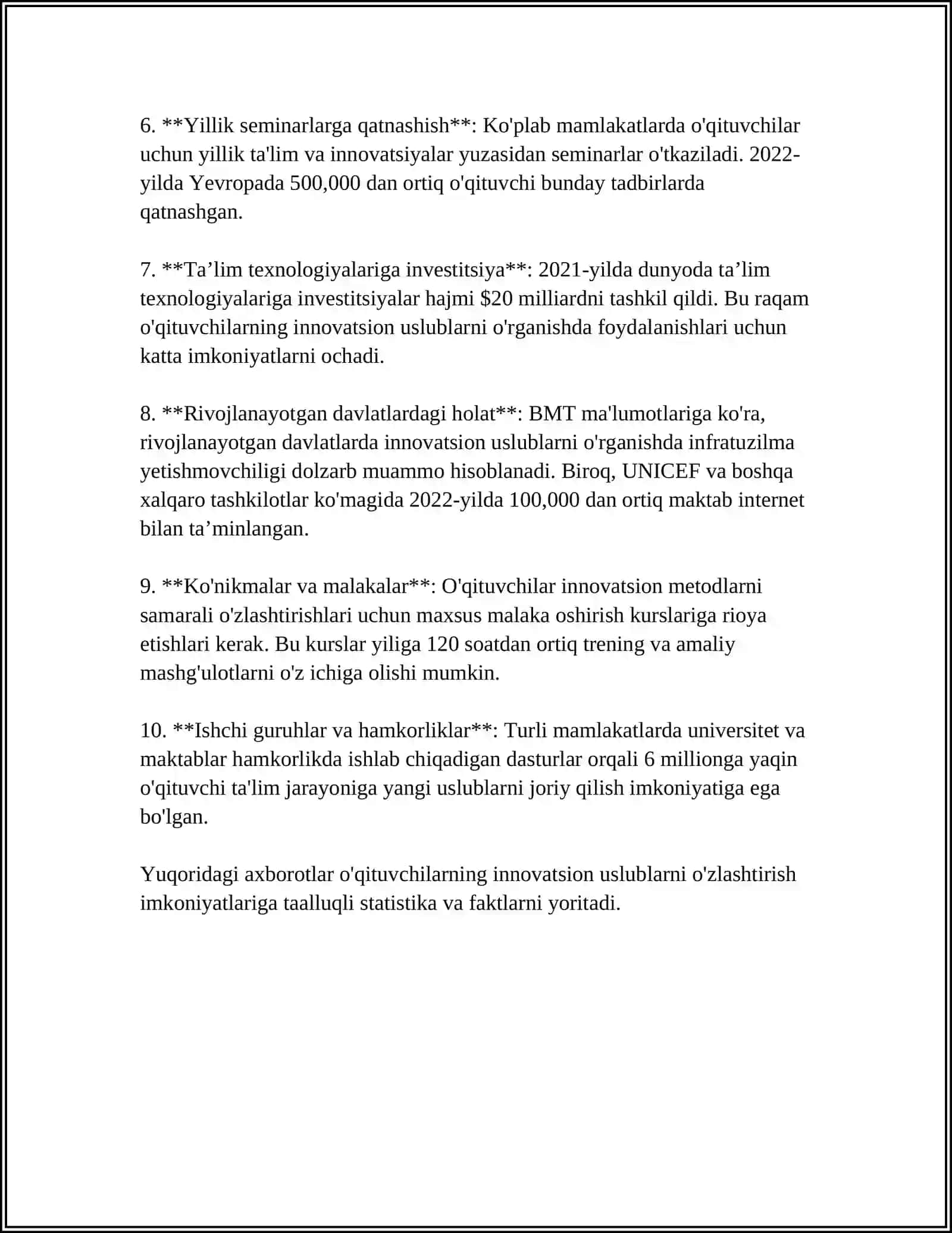 HOZIRGI KUNDA O'QITUVCHILAR PEDAGOGIK QOBILIYATINI SHAKLLANTIRISH IMKONIYATLARI 4