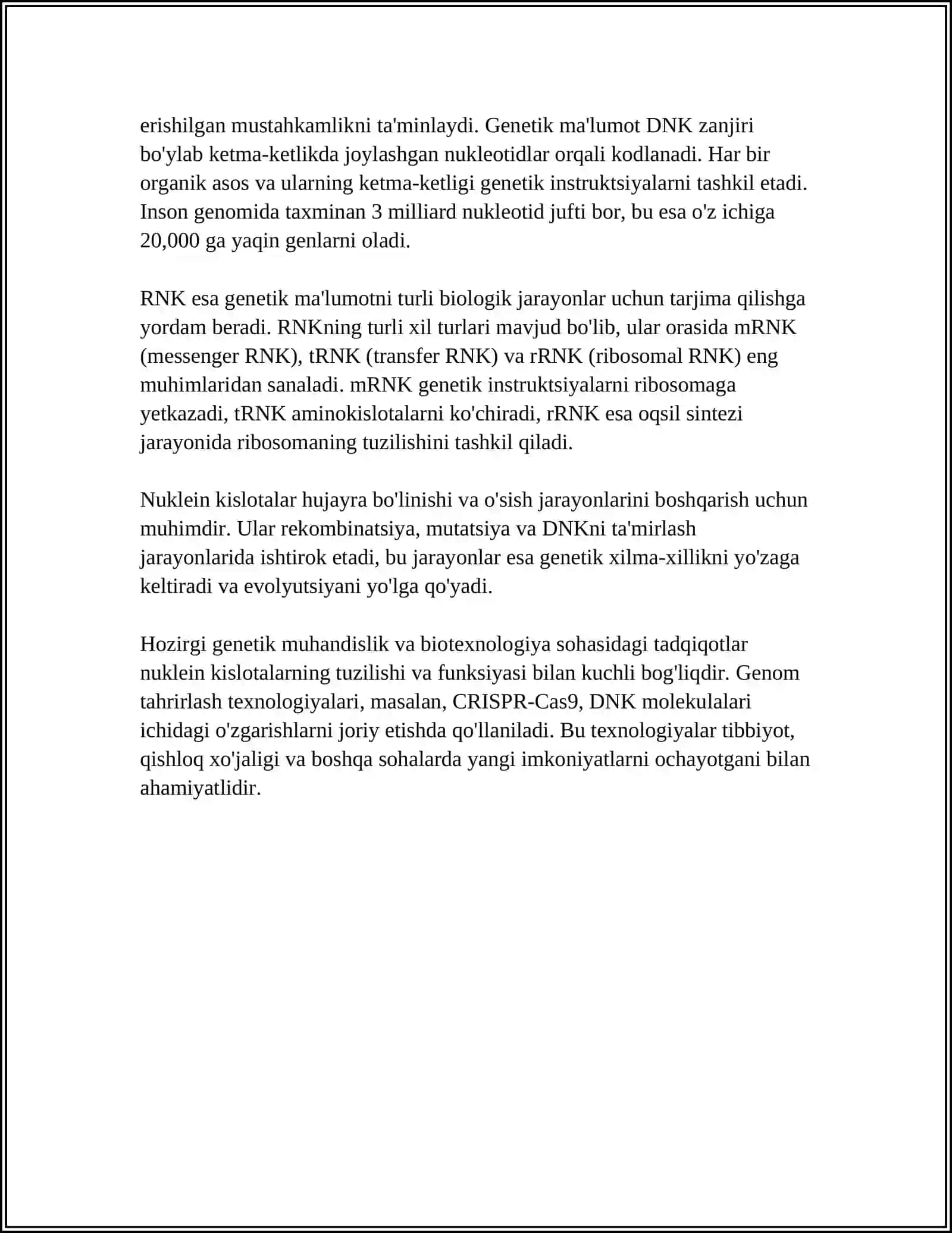 TIRIK ORGANIZIMLARDAGI ASOSIY BIOPOLIMER BIRIKMALAR 4