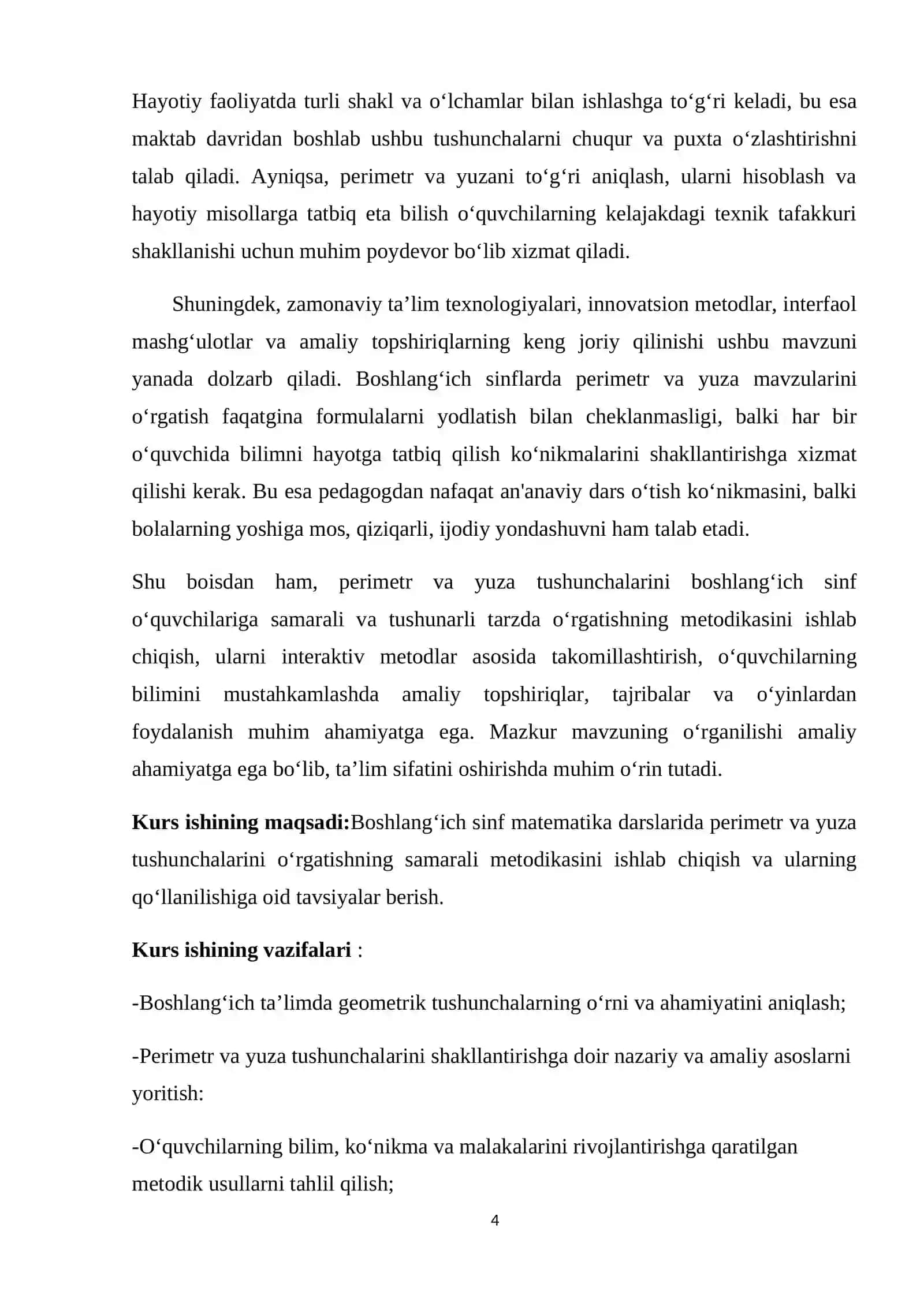 Boshlang‘ich sinflarda perimetr va yuza tushunchalarini shaklllantirish metodikasi 4